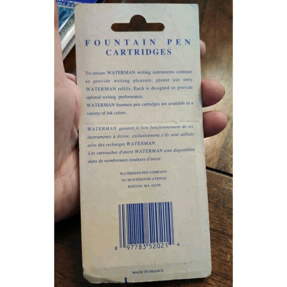 New! Waterman Fountain Pen Refills Black & Blue/Black 32 Cartridges / 4 Packs - Picture 6 of 6